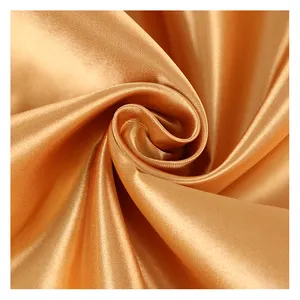 Polyester Elastic stretch shiny silk crepe satin fabric for bride dress