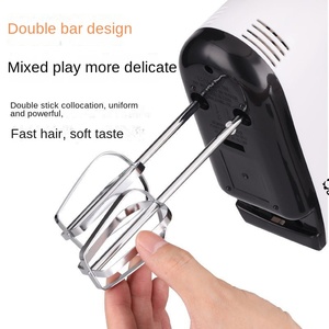 Petit batteur à oeufs électrique ménager en acier inoxydable pâte à crème cuisson gâteau mélangeur à main Mini mélangeur bol à mélanger crochet à pâte - Product Image 1
