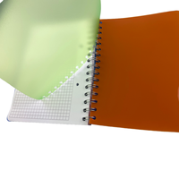 Agenda en spirale personnalisé de haute qualité, carnet de notes, grille de pages intérieures, carnet de notes néon PP avec diviseurs à feuilles mobiles
