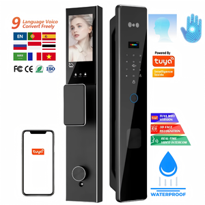 Tự động nhận dạng khuôn mặt vân tay khóa thông minh với An Ninh Gia Đình trực quan mắt mèo Khóa cửa điện tử hợp kim nhôm - Product Image 1