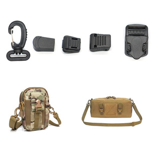 Plastic <b>Drawstring</b> Clips For <b>Backpacks</b> Tactical Webbing Buckles Black Durable Bag Hanging Accessories - Product Image 2