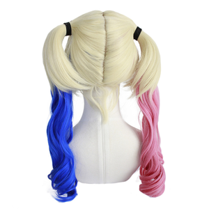 Perruques Cosplay synthétiques à queue de cheval, films <span class=keywords><strong>Harley</strong></span> Quinn HPC-6012 - Product Image 4