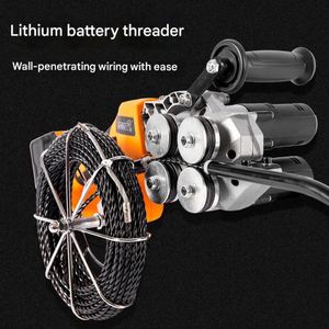 Wire Drawing Equipment Electrician's Lithium Battery Powered Pull Line <b>Stringing</b> Machine Electric Cable Cross Line Leading Tool - Product Image 3