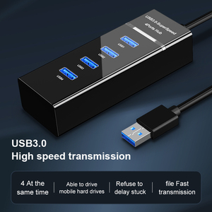 Venta caliente multifunción 4 puertos USB 3,0/2,0 estación de acoplamiento portátil <span class=keywords><strong>Pc</strong></span> concentrador USB3.0 de alta velocidad - Product Image 2