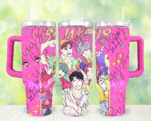 Venta caliente Popular Mira Spice Queen Kpop Demon Hunters inspirado película Saja Boys Band 40oz vasos de coche de viaje de acero inoxidable - Product Image 4