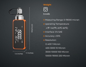 VGW-mini Mini misuratore di vuoto digitale ricaricabile per altri refrigeranti misuratore di vuoto - Product Image 2
