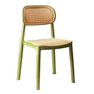Rattan Nordic Style Dining <b>Chair</b> Plastic <b>Stackable</b> <b>Outdoor</b> <b>Chair</b> Simple Modern Design Small Apartment Leisure Use - Product Image 5
