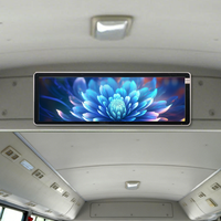 Écran LCD ultra-large de 36,2 pouces, Android 11, haute luminosité, DC12-24V, pour la publicité dans les transports ferroviaires, les trains et les métros