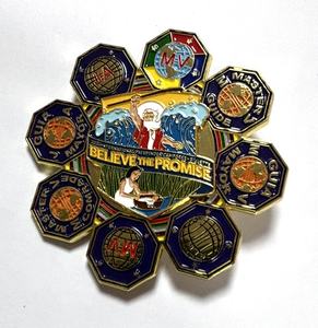 Pins de Esmalte Personalizados con Logotipo de Iglesia <span class=keywords><strong>Adventista</strong></span>, Insignia Metálica, Pins Giratorios para Camporee del Club Pathfinder - Product Image 1