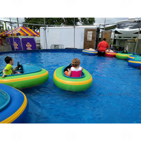 Bateau tamponneur électrique gonflable en forme d'animal de dessin animé, bateau électrique monoplace pour enfants avec musique pour piscine et carnaval