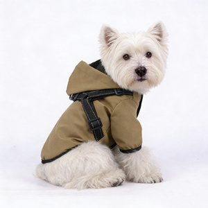 सभी मौसम विंडप्रूफ वाटरप्रूफ ठोस वसंत ऋतु पॉलिएस्टर पालतू वर्षा जैकेट प्रतिबिंबित डिजाइन छोटे कुत्ते - Product Image 4