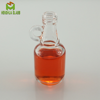 Botol Kaca Minyak Goreng Bening 40Ml 1.3Oz Kecil Botol Wadah Minuman Keras Wiski Cair Minyak Zaitun Mini dengan Pegangan dan Tutup Ulir