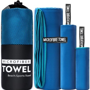 Toalla deportiva de microfibra ultrafina de gran venta transfronteriza, toalla de natación portátil de doble cara de forro polar de secado rápido, toalla para fitness. - Product Image 2