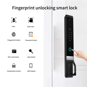 Tuya Intelligence WiFi réseau App interphone vidéo en temps réel avec caméra Double face Palm Vein reconnaissance faciale clé de porte en aluminium - Product Image 3