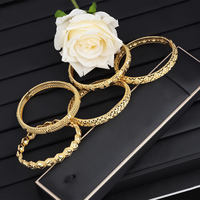 JXX Jewelry Bracelets manchette de luxe en laiton plaqué or 24K, épais et empilables, style Dubaï, écologiques, géométriques, vente en gros pour mariage