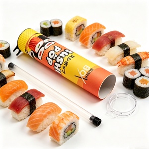 Biodegradable Sushi Push Pop <b>Container</b> Craft Paper Cylinder Push up Tube Eco-Friendly Food Grade Packaging - Product Image 1