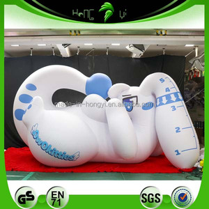 Mascotte gonflable personnalisée en PVC, lapin bleu <span class=keywords><strong>Goodra</strong></span> couinant, avec logo, pour décoration de fêtes et d'événements - Product Image 5