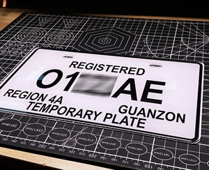 3D Gel chữ 4D Acrylic số trống Acrylic xe số tấm Acrylic giấy phép tấm với màu vàng trắng phản chiếu phim - Product Image 1