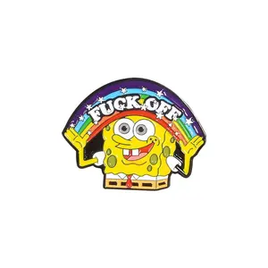 Wholesale Cartoon Spongebob Brooch Ins Trend Cute Backpack Clothing Accessories Brooch