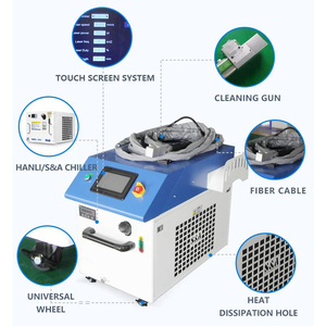 Machine de nettoyage laser industrielle portative 1500W 2000W, nettoyeur laser à fibre pour l'élimination de la rouille, de la peinture et des revêtements d'huile sur surfaces métalliques - Product Image 4
