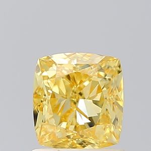 Diamant CVD de laboratoire, taille coussin, taille brillant modifiée, jaune vif fantaisie, clarté VS2, diamant non monté pour la fabrication de bijoux haut de gamme - Product Image 1