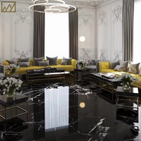 KINGS-WING Noir Marquina Marbre Grand Noir Plancher Escalier Carrelage Dalle Bureau Réception Comptoir Moderne Marbre
