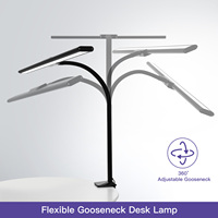Lampe de bureau LED moderne en alliage d'aluminium 2400lm 40W, écologique, avec bras flexible et variateur d'intensité, pour bureau et domicile