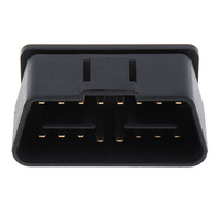 Connecteur mâle OBD2 16 broches à angle droit de 90 degrés, plaqué or, pour diagnostic de voiture et camion 12V