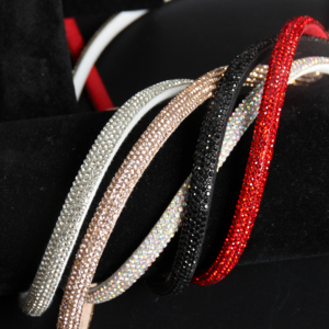 Sinrong <span class=keywords><strong>5</strong></span>-Row Lijm-On Steentjes Water Glazen Touw Halfronde Flitsbuis Platte Trekkoord Voor Diy Schoenentas Kleding - Product Image 1