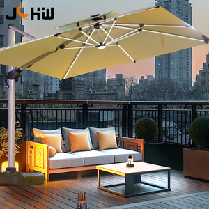 Paraguas de jardín solar LED con carga USB de diseño moderno, precio de fábrica, colorido para restaurante al aire libre, playa, natación, uso en Hotel - Product Image 1