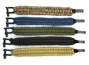 Extra Grueso para Pulsera de Paracord para Hombres Acero Inoxidable Negro Arco Grillete Trilobite Diseño para Escalada y Tours - Product Image 4