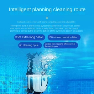 Robot Automático para Limpiar Paredes y Eliminar Sedimentos en Piscinas, Robot de Succión para Piscinas con Cable L800 - Product Image 2