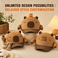 Chapeau en peluche personnalisé Capybara, jouet doux, fabricant OEM ODM, chapeau d'animal en peluche personnalisé avec longues bras, haute qualité, vente en gros