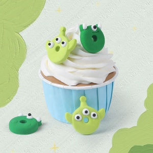 2023 nouveau vert monstre forme solide Cupcake arrose pour ingrédients de glaçage comestibles pour les décorations de fête goût sucré de boulangerie - Product Image 3