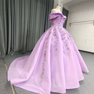 Robe de soirée Lsany252 en dentelle lavande appliquée, Robes de Quinceañera, Vestidos de 15 Años, Robe de fête d'anniversaire Quinceañera Jancember - Product Image 5