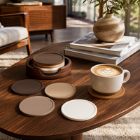 Ensemble de sous-verres en silicone personnalisés OEM pour table basse, antidérapants, de qualité alimentaire, avec support, résistants à la chaleur, protection de meubles