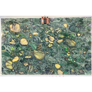 Émeraude verte Pierre de marbre naturel <span class=keywords><strong>Palladium</strong></span> Smeraldo Granit Matériau de construction Rétro-éclairage Mur vert foncé 2cm Table Dessus en marbre - Product Image 1