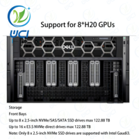 Bel PowerEdge XE9680 Intel CPU, Server rak pusat komputer penyimpanan Data GPU 8 arah RAM DDR5 AI dan ML/DL