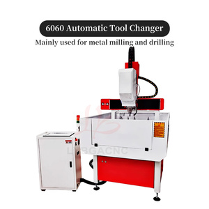 Machine de gravure sur <span class=keywords><strong>bois</strong></span> en fonte 6060, 2,2 kW, 4040, changement automatique d'outil, fraisage, perçage, taraudage, dispositif intégré - Product Image 5