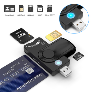Lecteur de cartes multiples OTG USB 2.0 pour cartes numériques sécurisées TFlash MMC, lecteur de cartes à puce EMV IC sans contact, lecteur de cartes intelligentes sans fil - Product Image 3