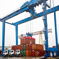 Grue portique à conteneurs robuste de type RMG montée sur rail pour terminal 20t 40t 60t