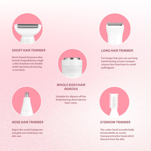 Rechargeable 5 en 1 Lady Razor Facial <span class=keywords><strong>Nez</strong></span> Sourcils Corps Tondeuse Épilation <span class=keywords><strong>Femme</strong></span> <span class=keywords><strong>Épilateur</strong></span> Professionnel - Product Image 3