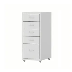 Meuble de rangement mobile à 6 tiroirs pour bureau à domicile, armoire métallique mobile avec roulettes pour salon - Product Image 3