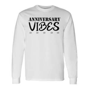 Camiseta de manga larga Anniversary Vibes para bodas, matrimonios, celebraciones de amistad - Product Image 1