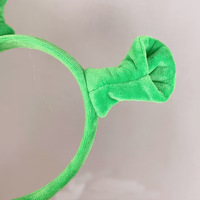 Bandeau de performance vert pour enfants Halloween Monster Shrek Bandeau Dress up Ball Prop Bandeau pour sept garçons