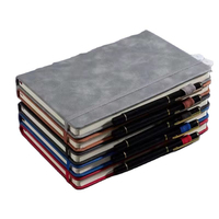 Funda Organizadora para Cuaderno de Cuero PU Personalizada, Agenda de Negocios A5, Porta Planificador con Presilla para Bolígrafo y Bolsillo para Tarjetas