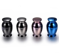 Urne funéraire moderne de luxe en acier inoxydable en forme de larme, mini urne pour cendres, souvenir commémoratif, casket, pot, crématorium pour animaux de compagnie et humains, 4 cm