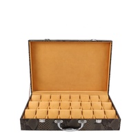 Boîte cadeau de bijoux de luxe à motif de crocodile brun personnalisé boîte d'emballage de présentation de montre de luxe boîtes en cuir Pu