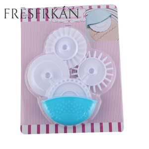 Kit de décoration de roues de pâtisserie, 4 pièces, OEM, en plastique, outils de décoration, en treillis, coupe-nouilles pour pites et Pizza - Product Image 4