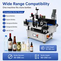 Machine d'étiquetage automatique de conteneurs ronds pour les bouteilles de boissons, d'aliments, de cosmétiques et de produits chimiques